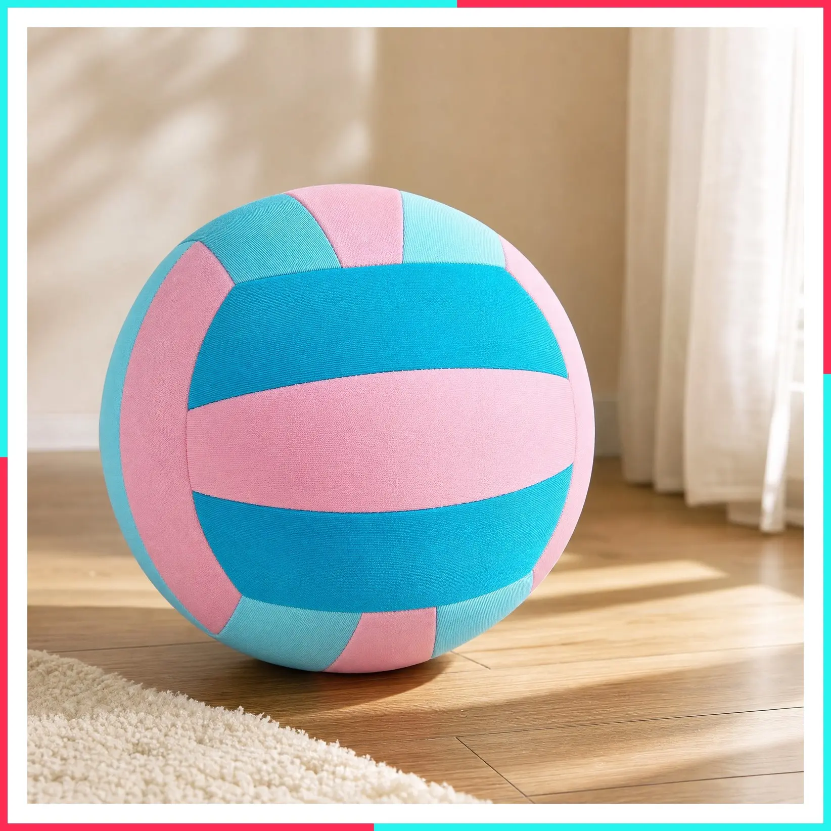 Soft Indoor Volleyball, Lightweight Quiet Fabric Ball for Kids & Beginners