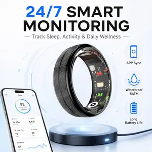 Smart Ring 2026 for Women and Men, Stylish Tech Ring with Premium Metal Design, Lightweight Fitness Ring, iOS and Android Compatible