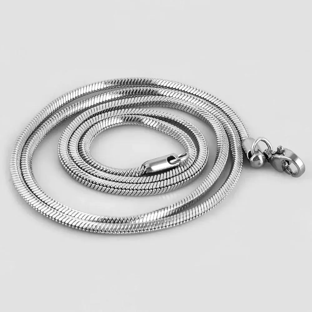 925 Sterling Silver Snake Chain Necklace for Men & Women, Adjustable Long Length Fashion Jewelry, 16-30 Inches, Adjustable Necklace, Link Chain Necklace