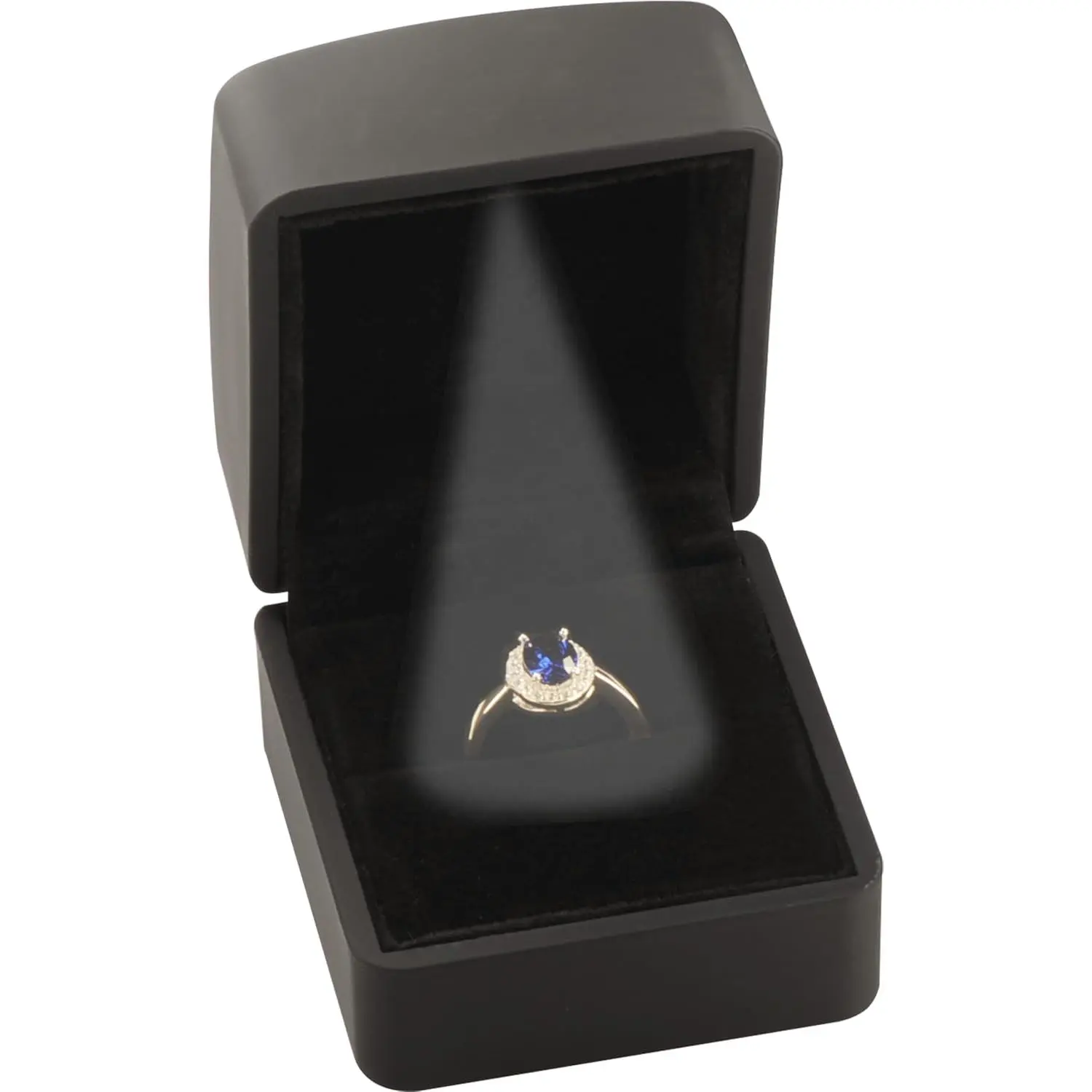 LED Black Ring   Box for Proposal Wedding Engagement | Lighted holder case for men women boys girls giftgiving portal travel painted organizer