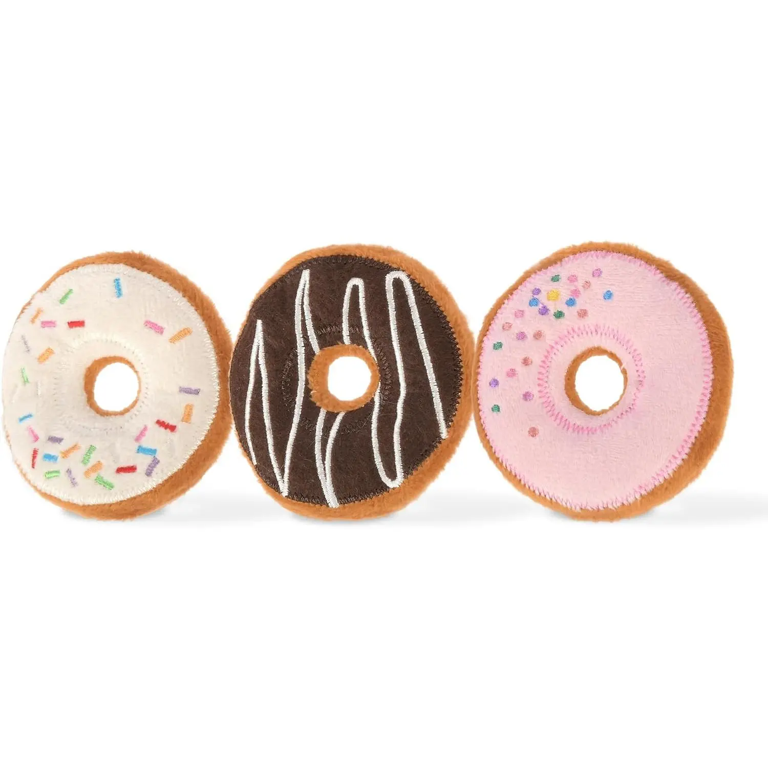 Feline Frenzy Kitty Kreme Doughnuts Plush Squeaky