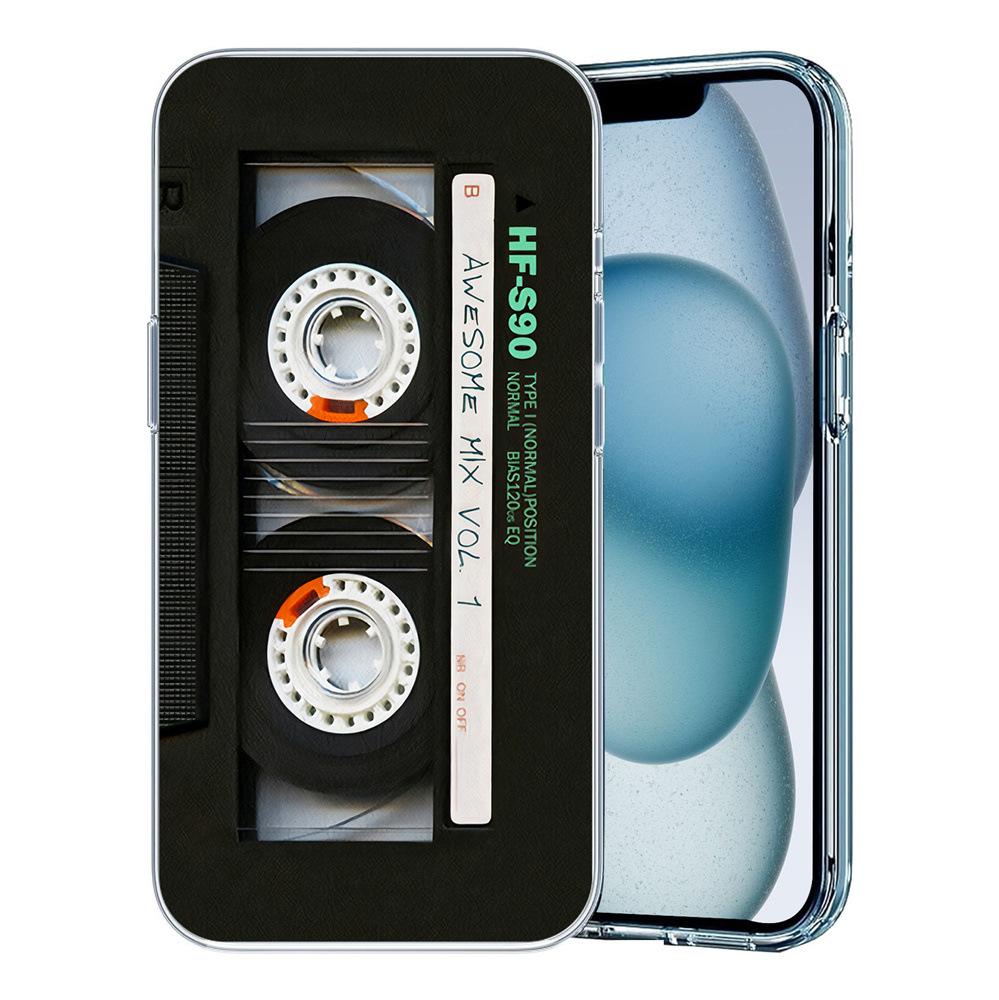 Vintage Record Paint Eye Graffiti Phone Case for iPhone 17 16 15 14 13 12 11 pm