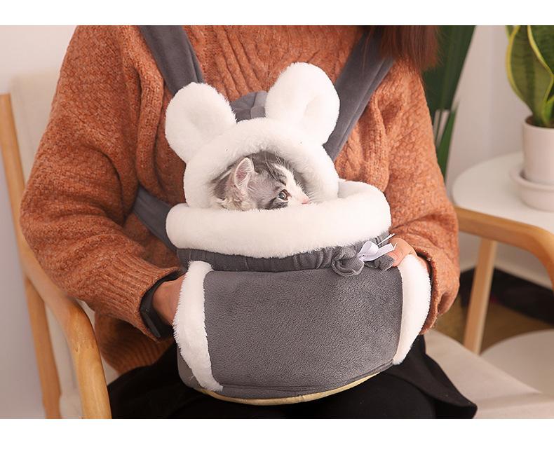 Trendy new cross-border cat bag, warm for winter, portable cat nest for going out, integrated cat cage, pet backpack