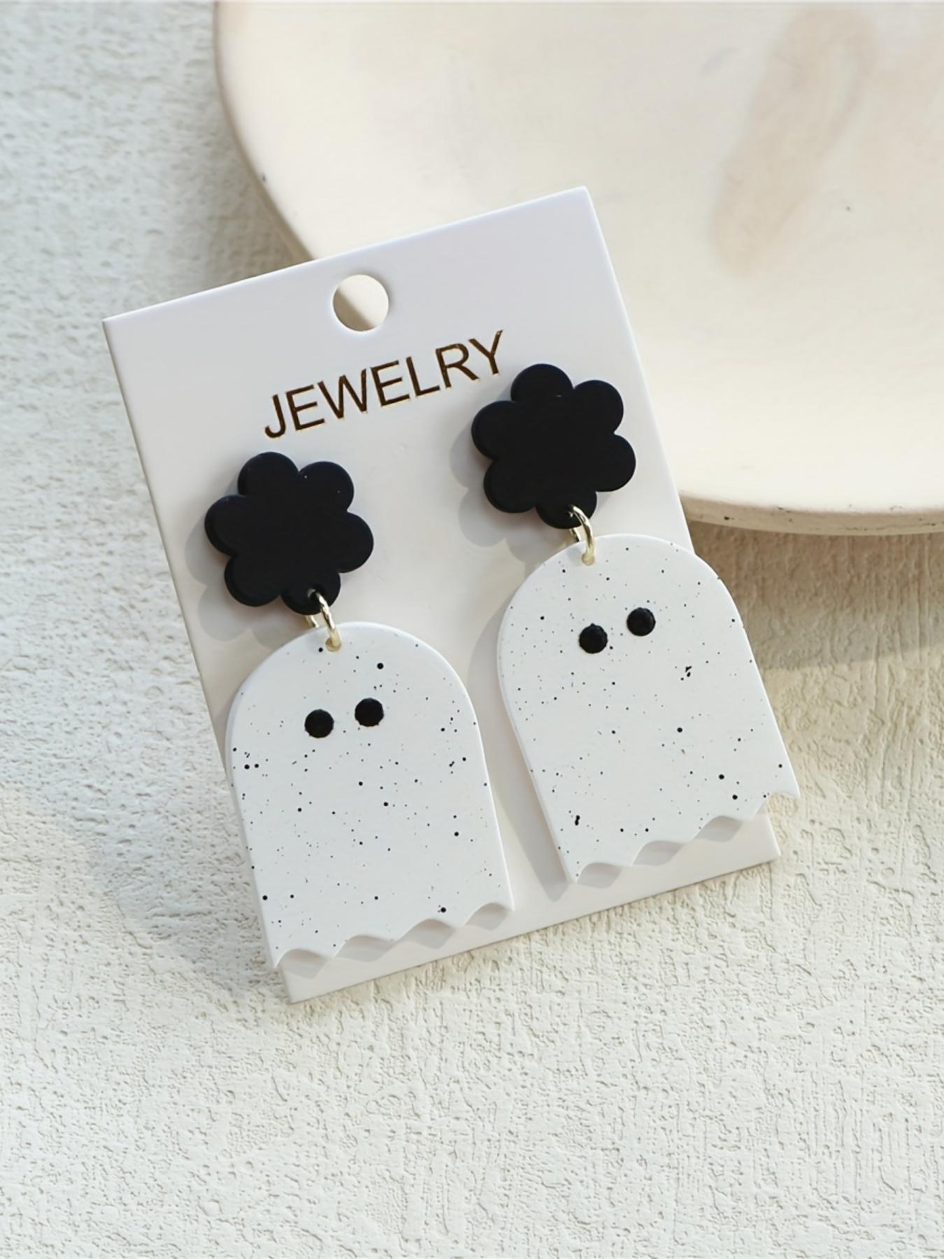 Whimsical Ghost Dangle Earrings - Lightweight, Comfortable, Perfect for Halloween Party, Gifts, and All Season Wear with a Touch of Spooky Charm