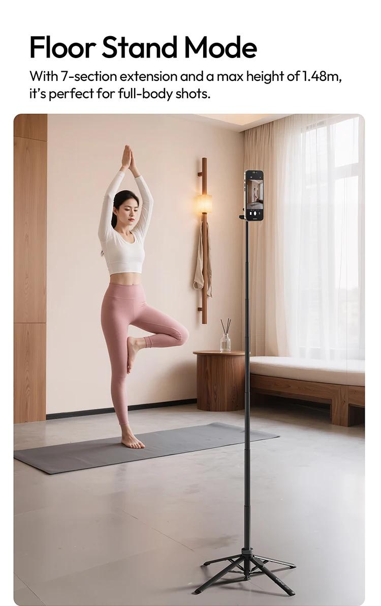 Ulanzi MT85 Smartphone Selfie Stick Phone Automatic Tripod Stand 1.5M With Bluetooth Controller 10M Wireless Magsafe Quadruped Ulanzi MT85 Smartphone Selfie Stick Phone Automatic Tripod Stand 1.5M With Bluetooth Controller 10M Wireless Magsafe Quadruped