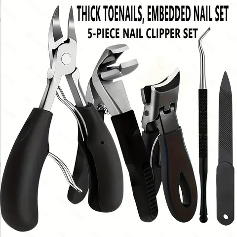 Professional Toe Nails Clipper Set, Stainless Steel Concave Blades, Manicure & Pedicure Tools for Men and Women, Nail Care Toenail Trimmer, Nail Tech Supplies