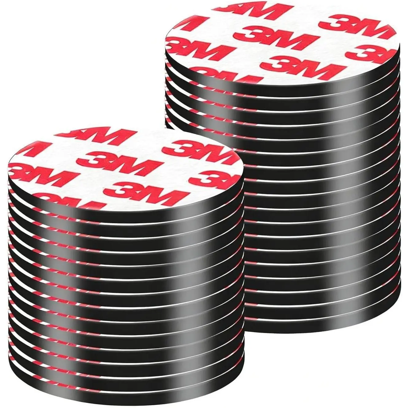 2" (50mm) Big Round Adhesive Backing Magnets, 20-Pack Precut Sticky Tape Magnets for DIY Crafts, Whiteboard Decor, Fridge Use
