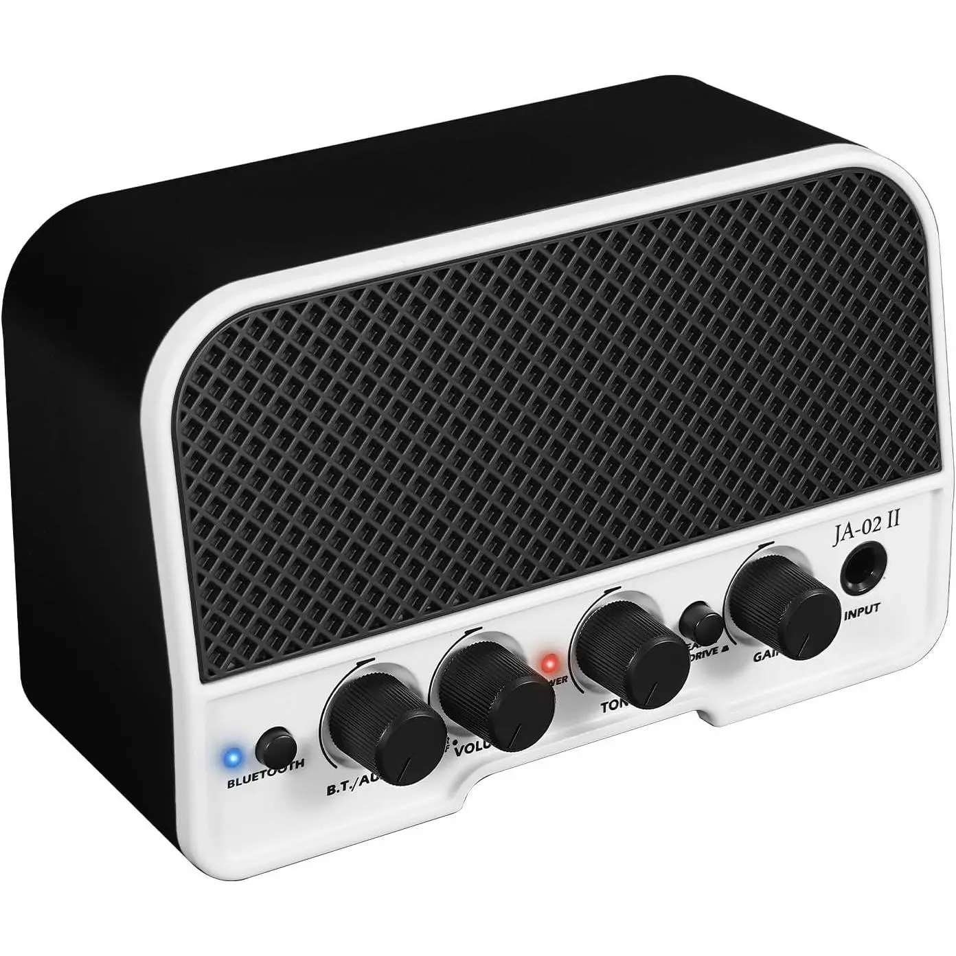 Mini Guitar Amplifier 5W Electric Guitar Amp Small Practice Amp with  Clean & Overdrive Channels Portable Rechargeable (JA-02 II Black)