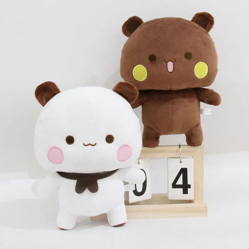 Cute Bubu and Dudu Panda Plush Doll Soft Sleeping Buddy Kawaii Cartoon Fluffy Bear Toy Car Sofa Decor Christmas/Birthday Gift
