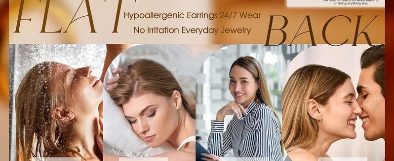 MILACOLATO Hypoallergenic Flat Back Earrings Gold Cartilage Earring Sets for Multiple Piercing 20G Surgical Stainless Steel Earrings for Women Trendy Earring Stacks Small Hoop Flatback Stud Earrings