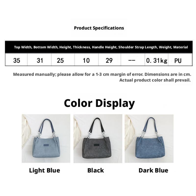 College Student Class Tote Bag, Female Shoulder Large Capacity Personalized Commuting Bag