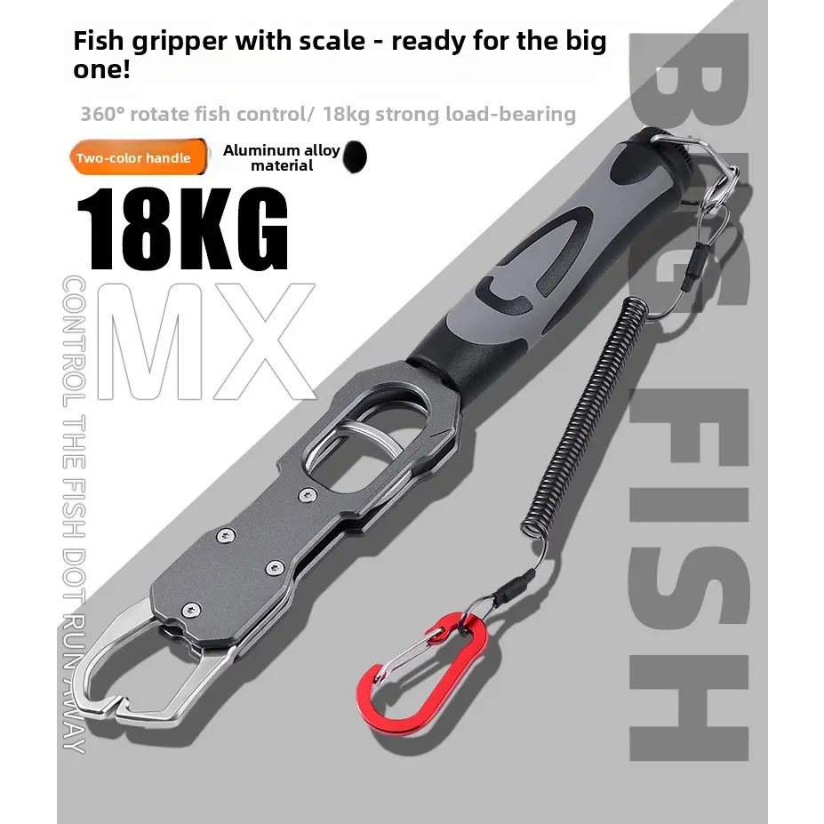 Stainless Steel Lure Pliers Set Extended Fish Lip Gripper With Weight Scale Rust Resistant Fish Clamp Multifunctional Fishing Tools For Boat Shore Saltwater Fishing