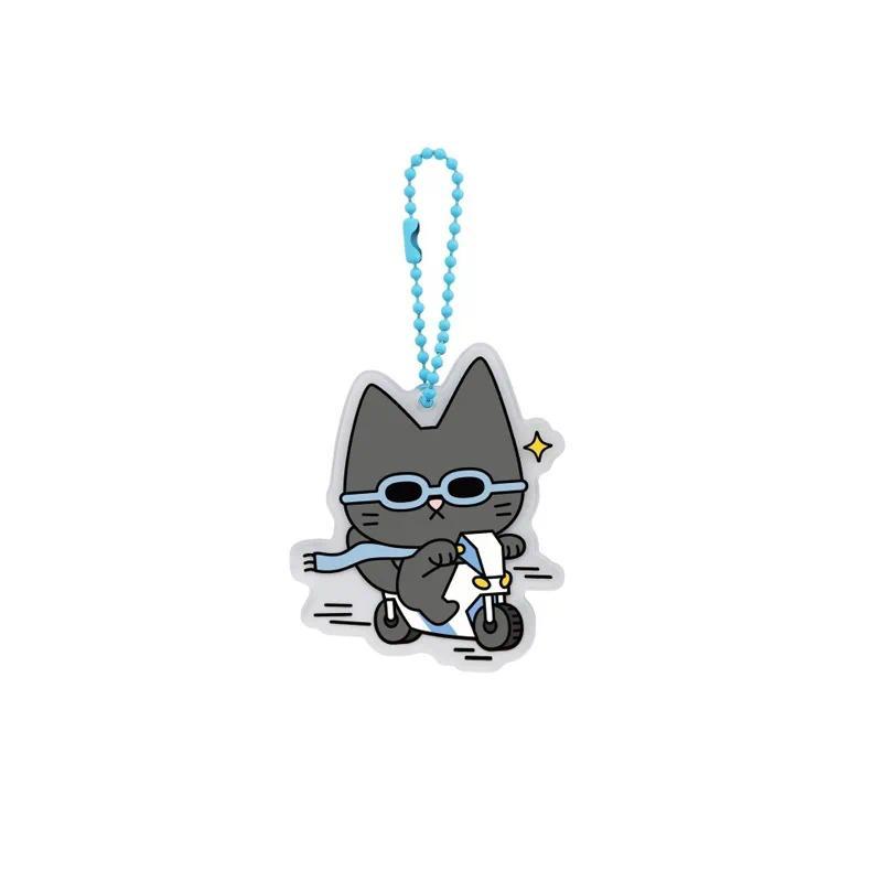 Popular Korean Boy Group Idol Cute Animal Pendant Cartoon Style Transparent Acrylic Bead Chain Next Door Keychain Fans Collect