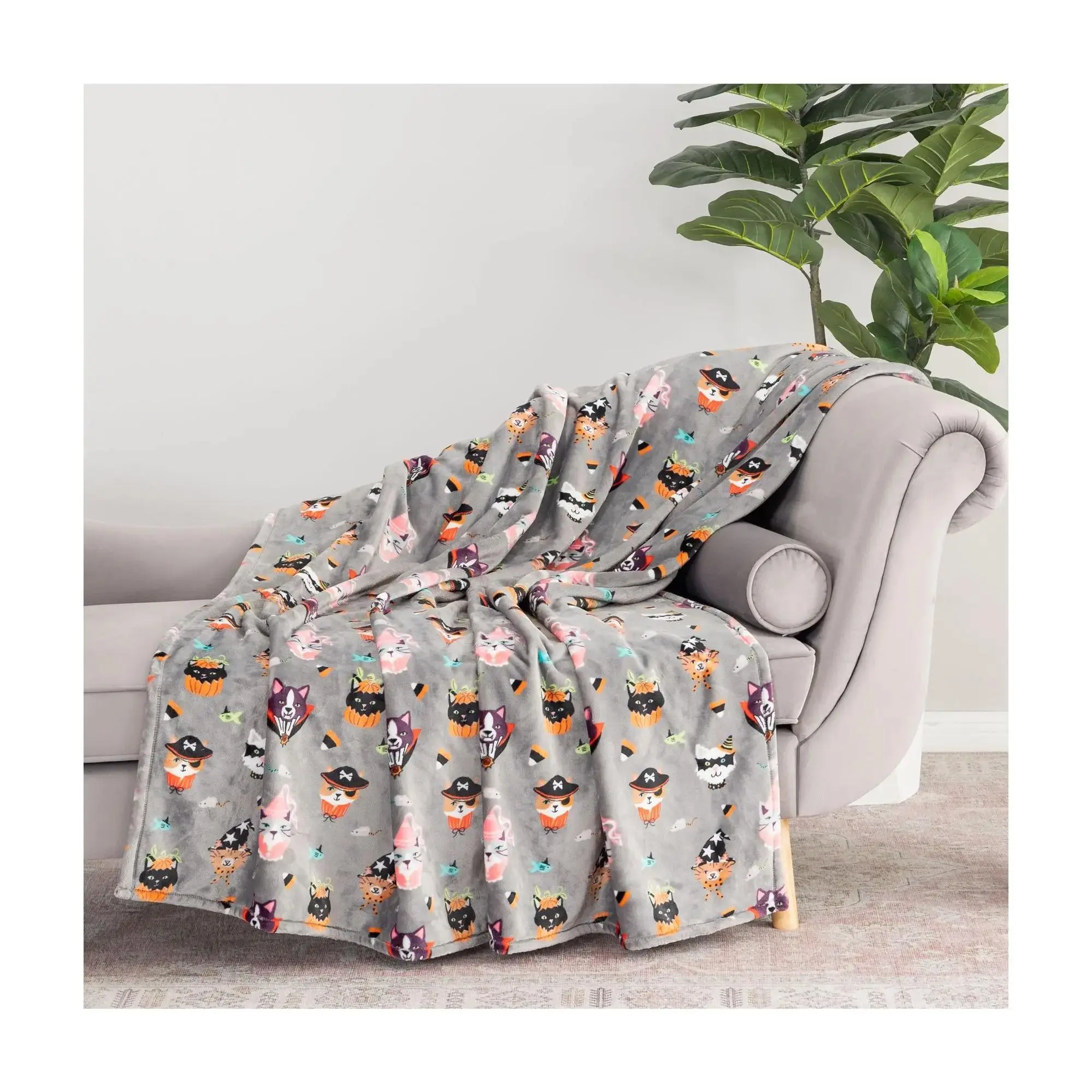 Berkshire Halloween Printed Plush 4size hrow