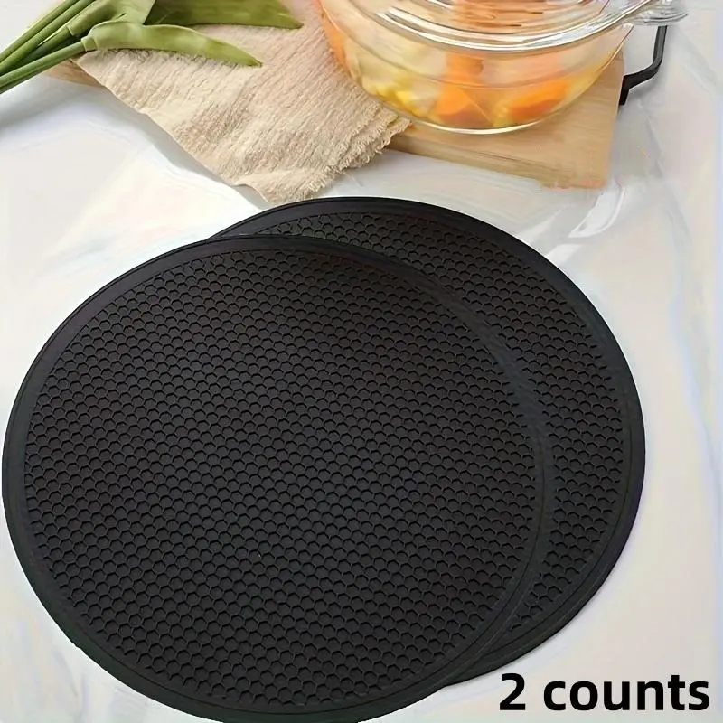 Silicone Honeycomb Circular Dining Mat, Heat-Resistant Pot Mat, Multifunctional Kitchen Accessory, Seat Cushion & Creative Dish Mat