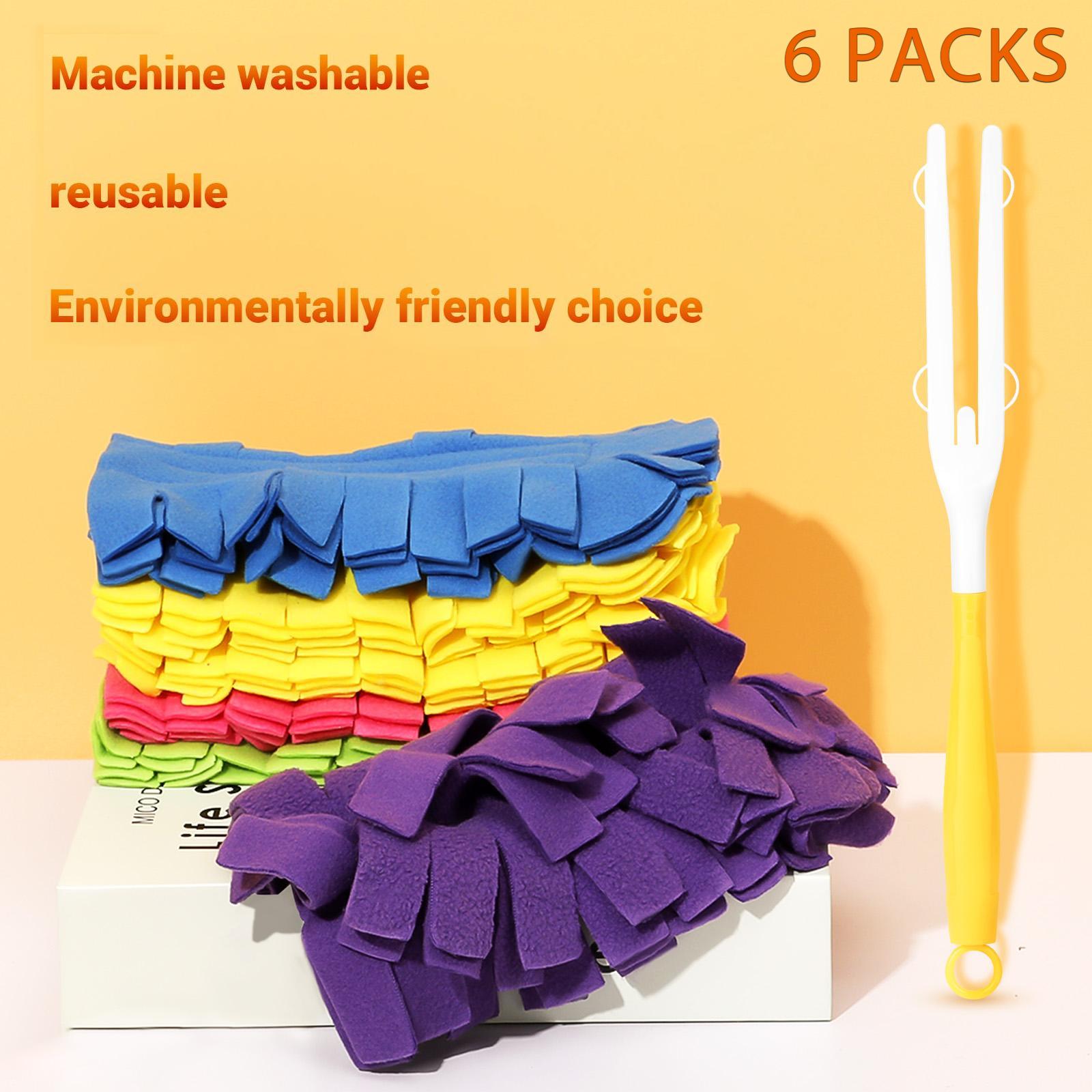 Duster Refills foElectrostatic Dust Removal Brush Refills Multisurface 360 °   Larger Size Dusters with 4X Microfibers Unscented Disposable Dusters Machine Washable Reusable Environmentally Friendly Choice 6 Packs