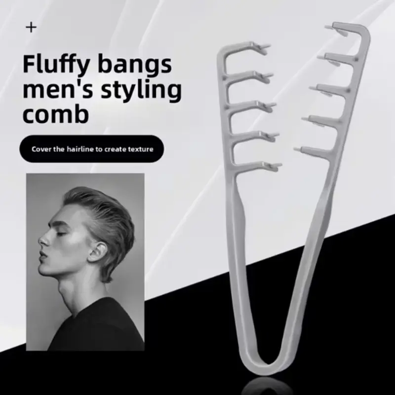 Set of 2 Men's Styling Combs, Plastic, Compact and Portable, Ideal for Daily Use, Travel, Office, Dorms, Volume, Flyaways, Textured Crops