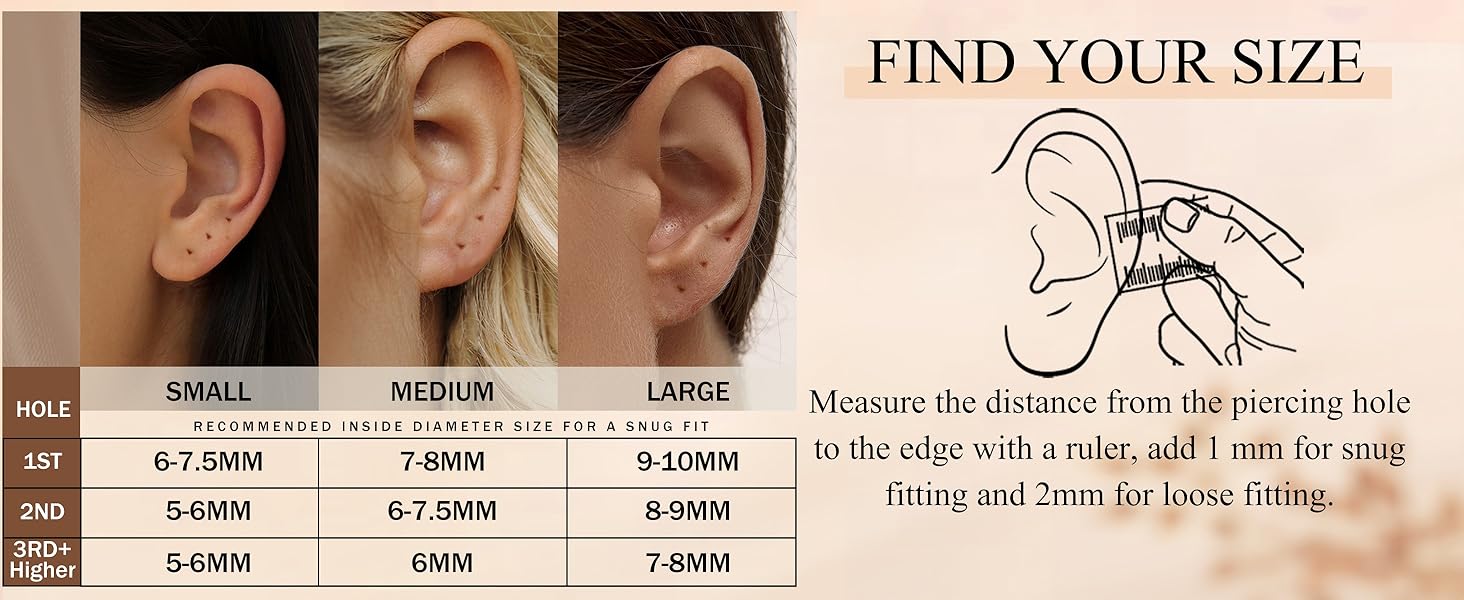 Trendy  3Pairs Gold Hoop Earrings Set for Women Chunky Gold Silver Hoop Earrings 14K Gold Filled Hypoallergenic Small Huggie Hoop Earrings Tiny Gold Trendy Thick Hoop Earrings Stacks for Multiple Piercing