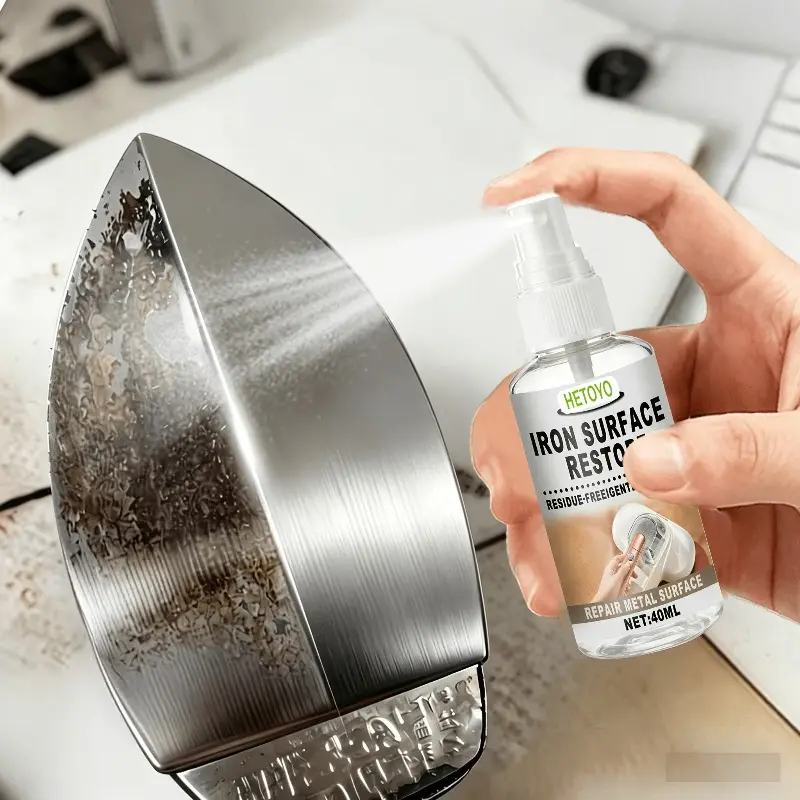 Professional Steam Iron Sole Cleaning Spray - This solution cleans limescale and burn marks from the soleplate of your iron, improves ironing smoothness, and protects clothes from stains. Suitable for daily maintenance of all household steam and dry irons