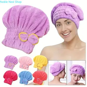 4 Pack Women Quick Dry Microfiber Hair Wrap Turban, Chef Style Bath Cap With Pink Bow, Soft Absorbent Shower Head Wrap For Makeup Skincare & Daily Bathroom Use