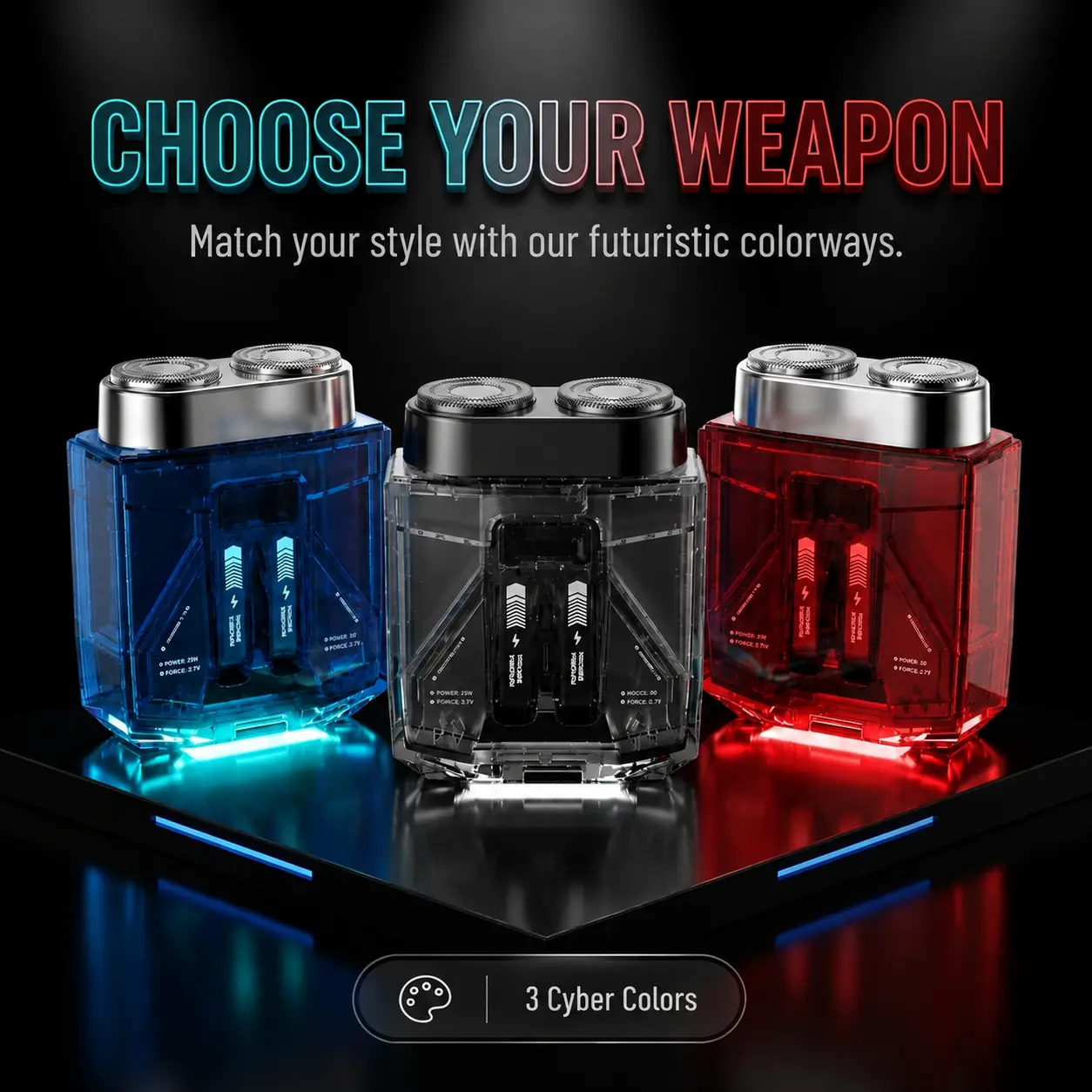 Konka double head transparent car razor