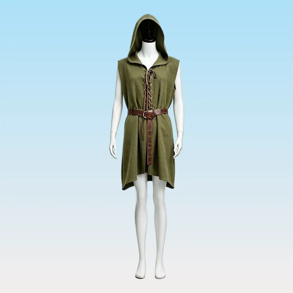 Renaissance Pirate Knight Cosplay Vest Vintage Viking Waistcoat for Halloween