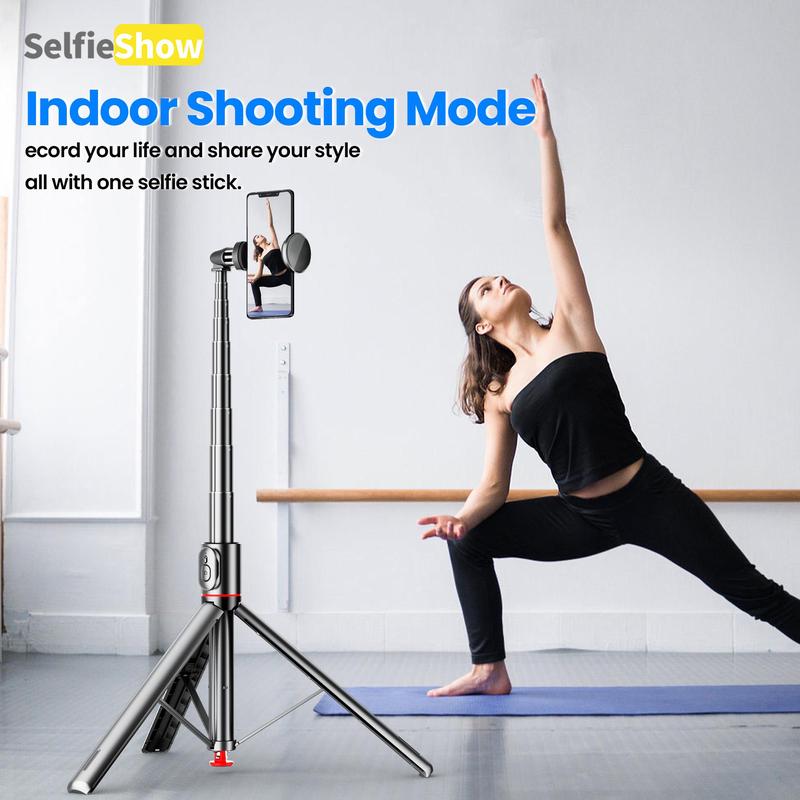 Selfie Stick Tripod, Automatic Pop-Up Tripod with Magnetic Remote Control, Selfie Stick Tripod for Smartphone