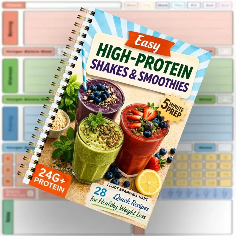 Themed spiral notebook for recording high-protein smoothie diet recipes, a spiral notebook that includes easy recipes and practical 4-week tracking charts, perfect for office and study use themed spiral notebook Spiral Notebook Journal