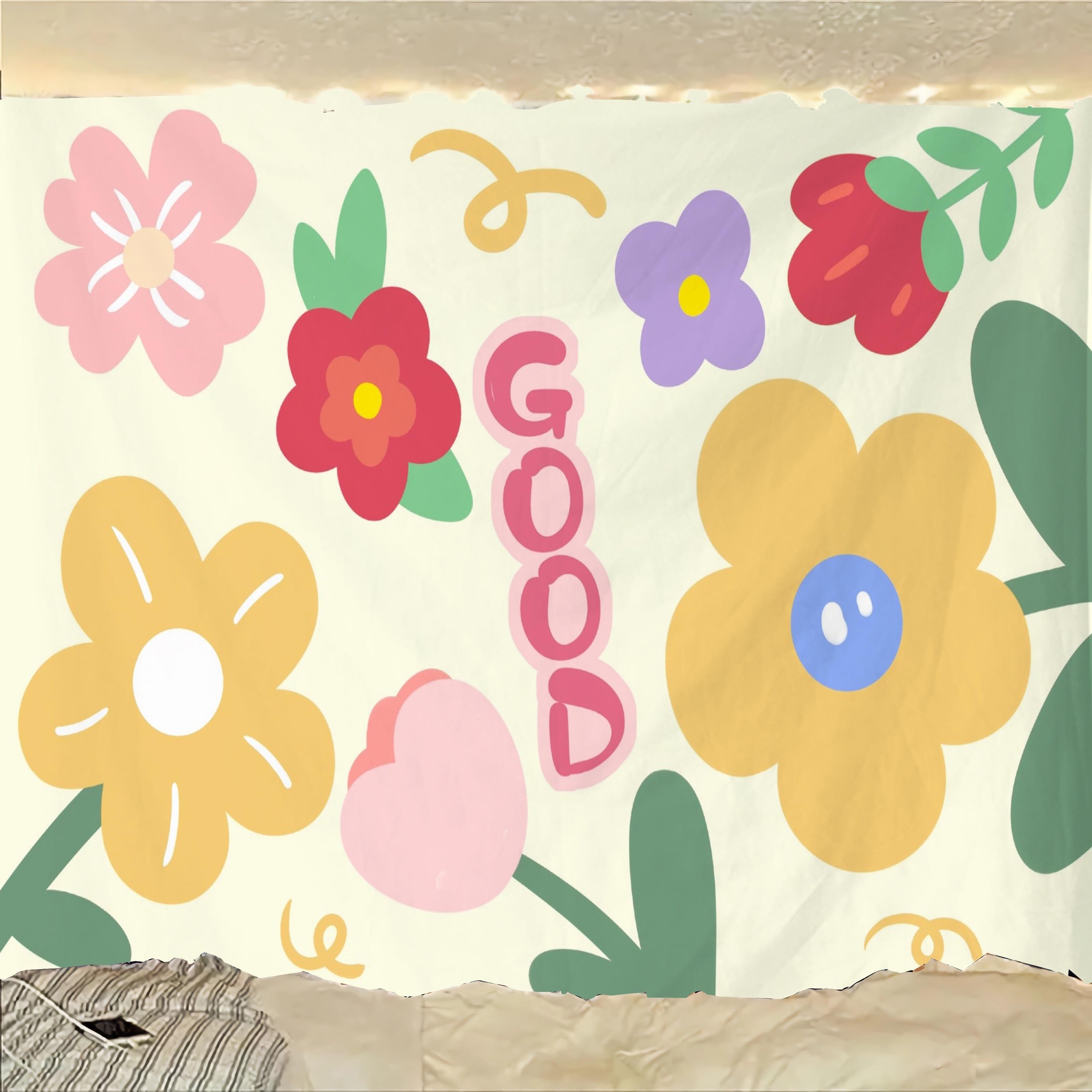 1pc "Light and breathable flower-patterned cotton velvet tapestry, suitable for elegant and simple room decoration with a beautiful and artistic touch. It is a lovely and environmentally friendly fabric background for birthday party decorations." funny 1pc "Light and breathable flower-patterned cotton velvet tapestry, suitable for elegant and simple room decoration with a beautiful and artistic touch. It is a lovely and environmentally friendly fabric background for birthday party decorations." funny