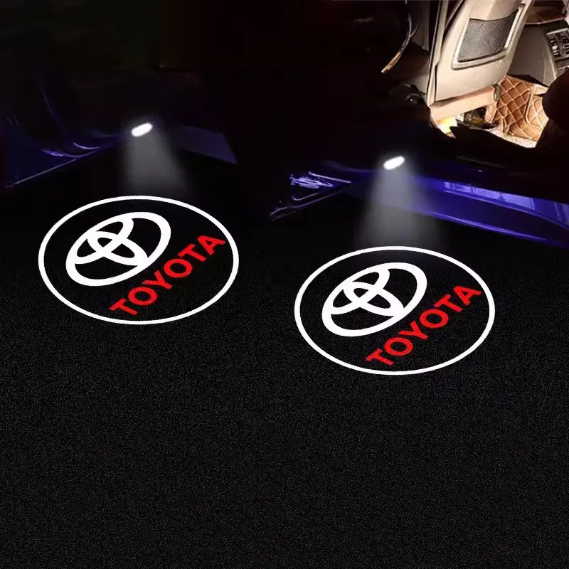 HD Car Door Welcome Light Led Projector Lamp For Toyota 86 Corolla Camry Yaris Supra RAV4 Land Cruiser Prado 4Runner Hilux Prius bZ4X Sequoia Tundra Agya Highlander Urban Cruiser Mirai AQUA Fortuner VENZA Aygo Tacoma Harrier Avalon Rumion Markx bZ3X bZ3C
