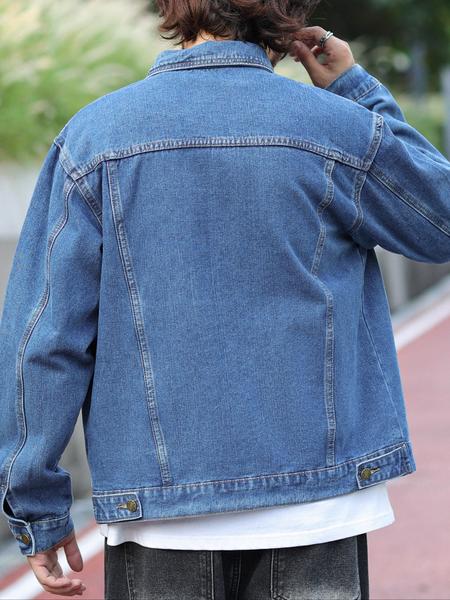 Men's Denim Jacket Coat, Casual Fashion Outerwear, Stylish Design for Daily Wear & Outdoor Activities, Perfect Fit for Spring & Fall Seasons
