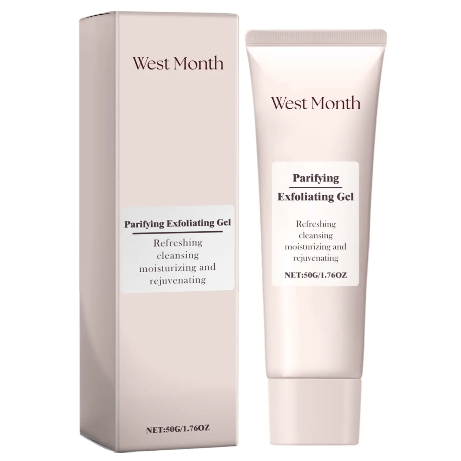 West Month Purifying Exfoliating Gel, Soft Tender Skin, Deep Cleansing, Exfoliate Cutin & Tighten Pores