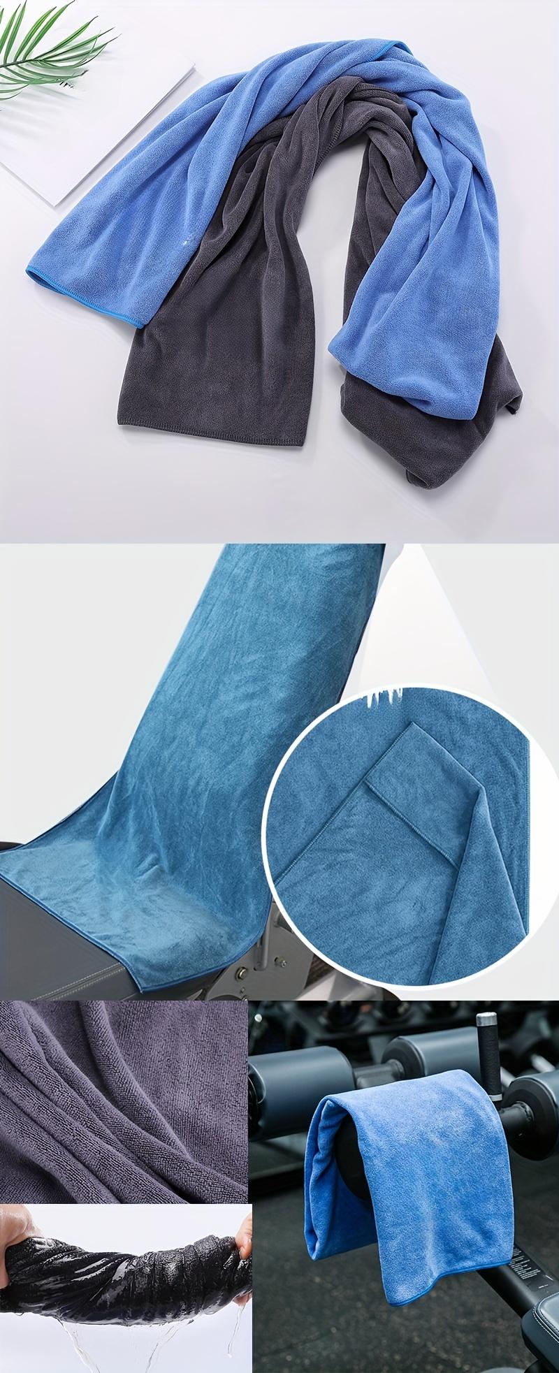 Ultra-Absorbent Sports Towel (Unisex) - Embroidered, Quick-Drying Gym Towel with Sleeve - 16 x 38 Inches - Perfect for Fitness, Running, Outdoor Activities, Badminton, and Basketball