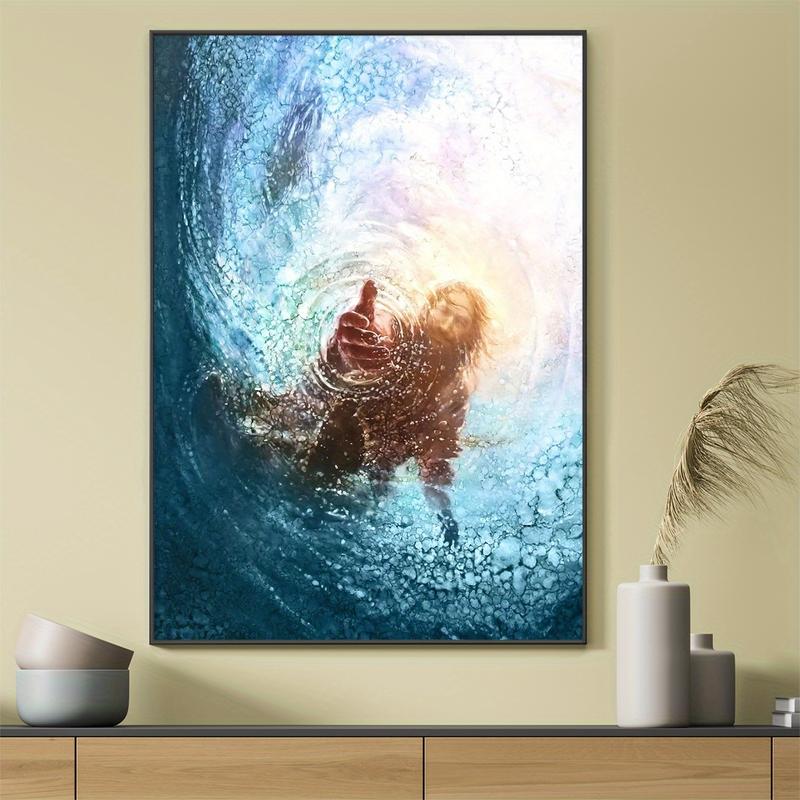 1 Count Jesus Christ Canvas Wall Art For Home Decor, High Quality Wall Decor, Canvas Prints For Living Room Bedroom Bathroom Kitchen Office Cafe Decor, Perfect Gift And Decoration Frameless
