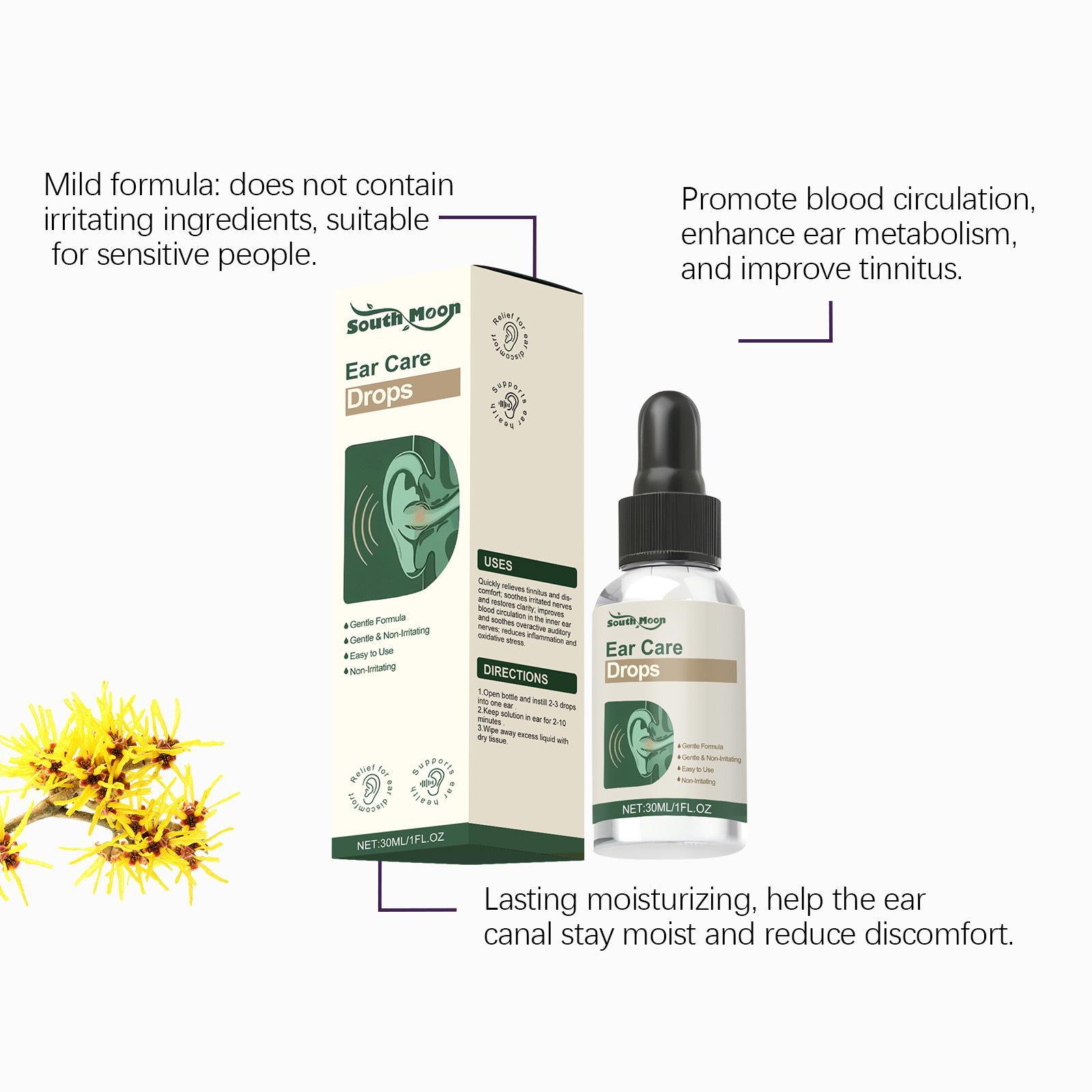 Gentle Ear Care Drops |     Non-Irritating Formula |     Portable & Easy to Use for Daily Ear Comfort