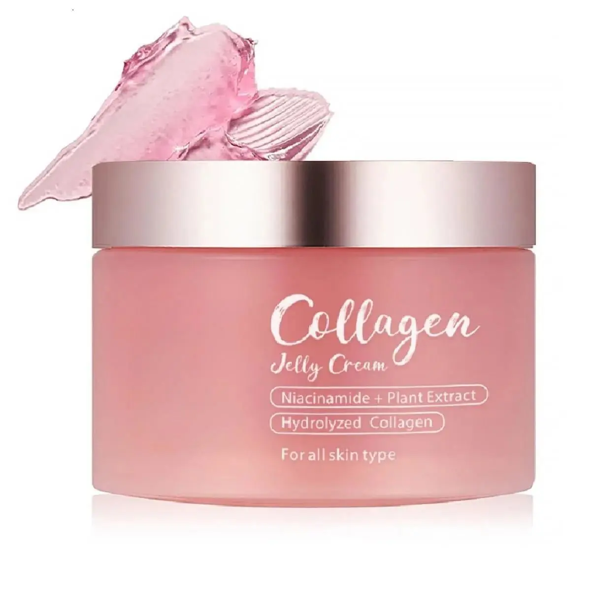Vegan Collagen Jelly Cream with Niacinamide, Lightweight Moisturizer for Firming and Damage Repair, Reduces Fine Lines for All Skin Types, 3.38 fl.oz, Face Moisturizers, Barrier Strengthening Moisturizer