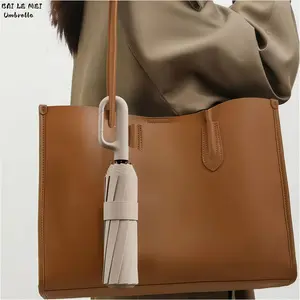 High-End Creative Hook Handle, Automatic Folding Umbrella, Portable, Lightweight Umbrella, Reinforced Iron Frame, Essential for Travel, Business & Leisure