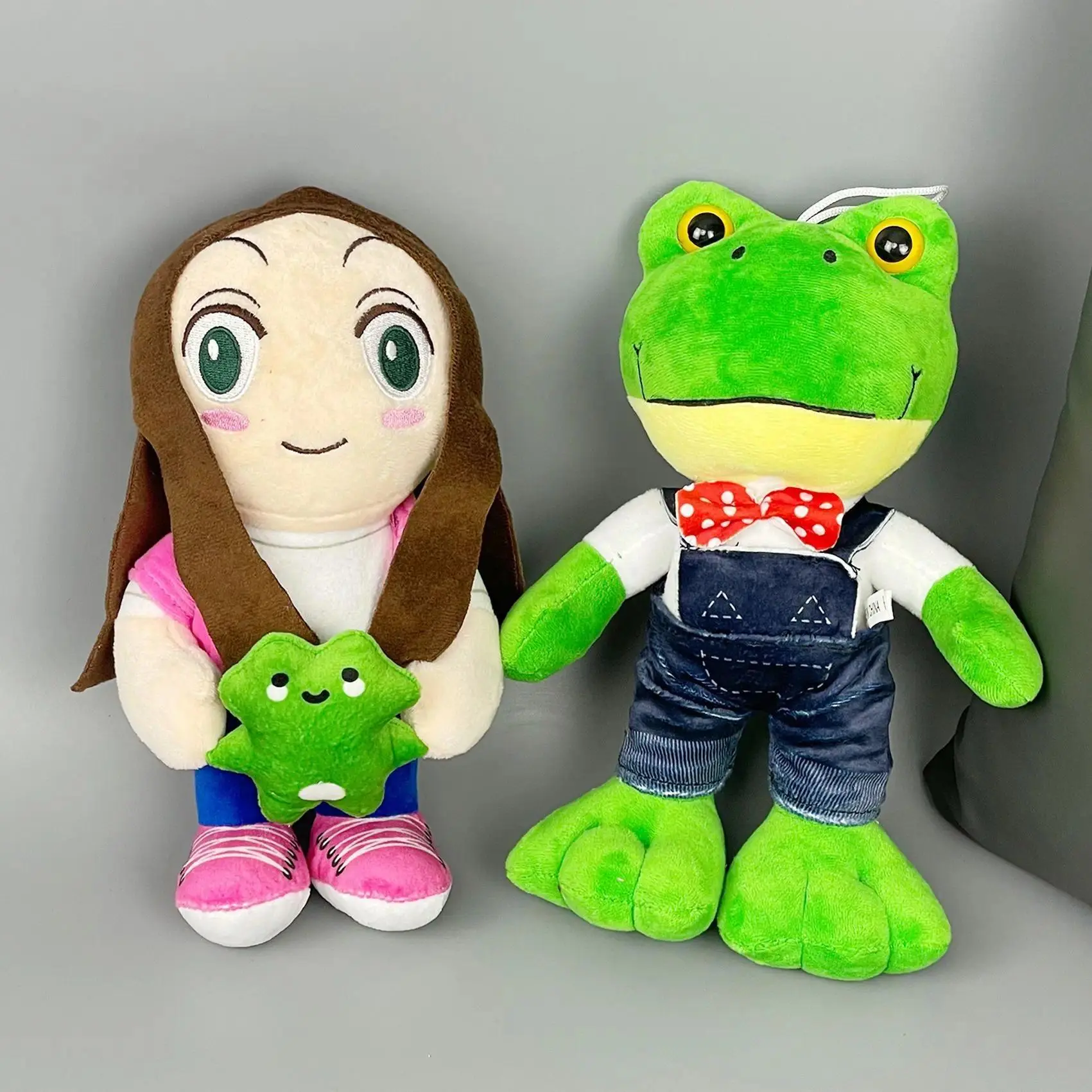 2026 25cm Cute Magic Expression Plush Frog Toy Soft Stuffed Animal Doll Kids  Plush Doll Cartoon Girl