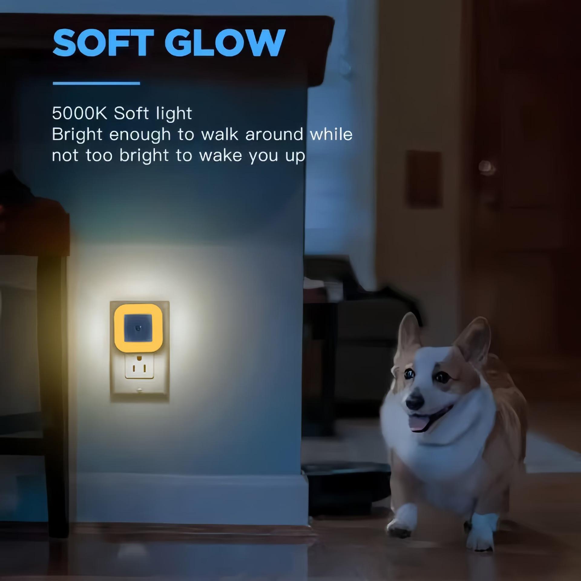 Smart Sensor Night Light Plug-in - Automatic LED Nightlight for Hallway, Bathroom & Bedroom