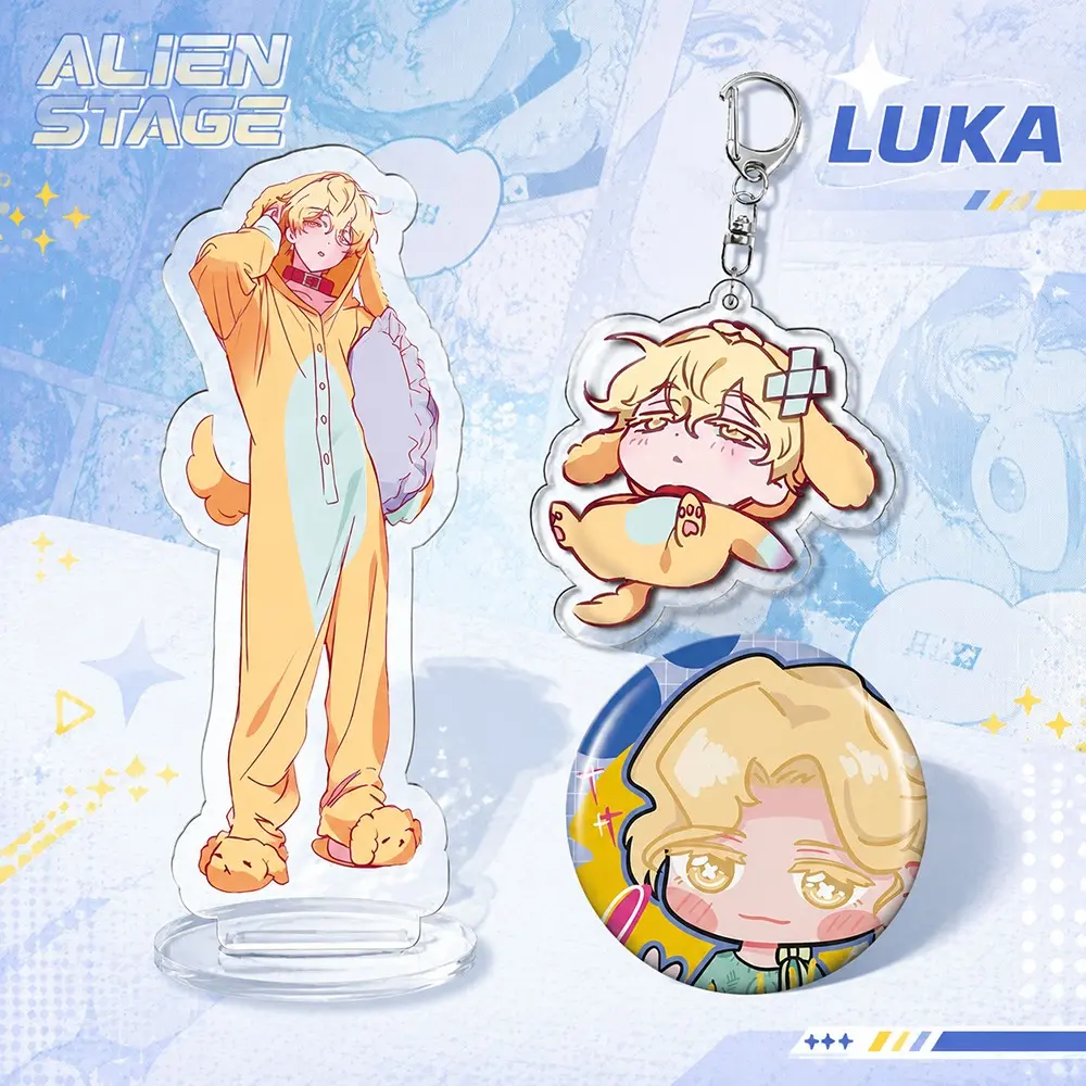 High-Definition Acrylic Standee Aesthetic Keychain Badge Set, Anime Game Accessories, Desktop Decor, Gift Idea, Till Ivan Mize Sua Ruka Hyuna