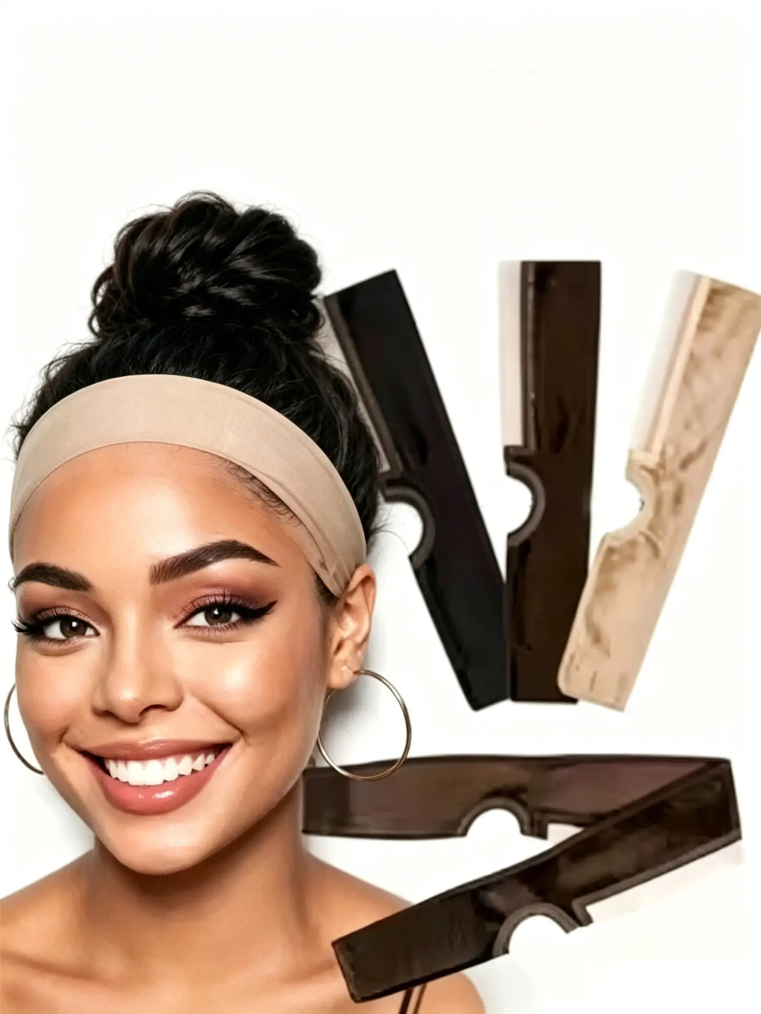 Women's Lace Wigs Hairband, Adjustable Non-Slip Wig Holder, Ear Position Opening, Natural Edge Fit, 1 Piece/3 Pieces Set