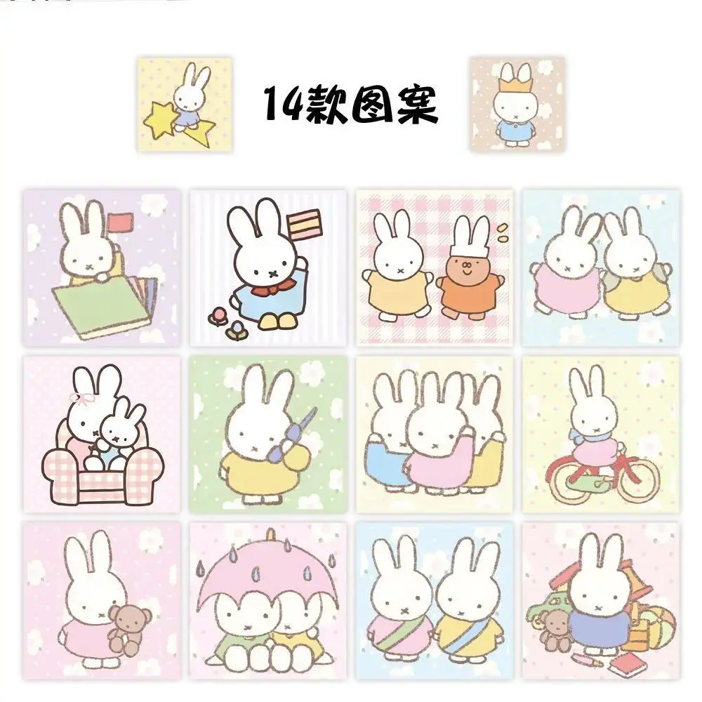 500Pcs Kawaii Miffy Rabbit Sticker Seal Sticker Cartoon Rabbit Roll Sticker Cartoon Ins-style Planner Decoration Gift