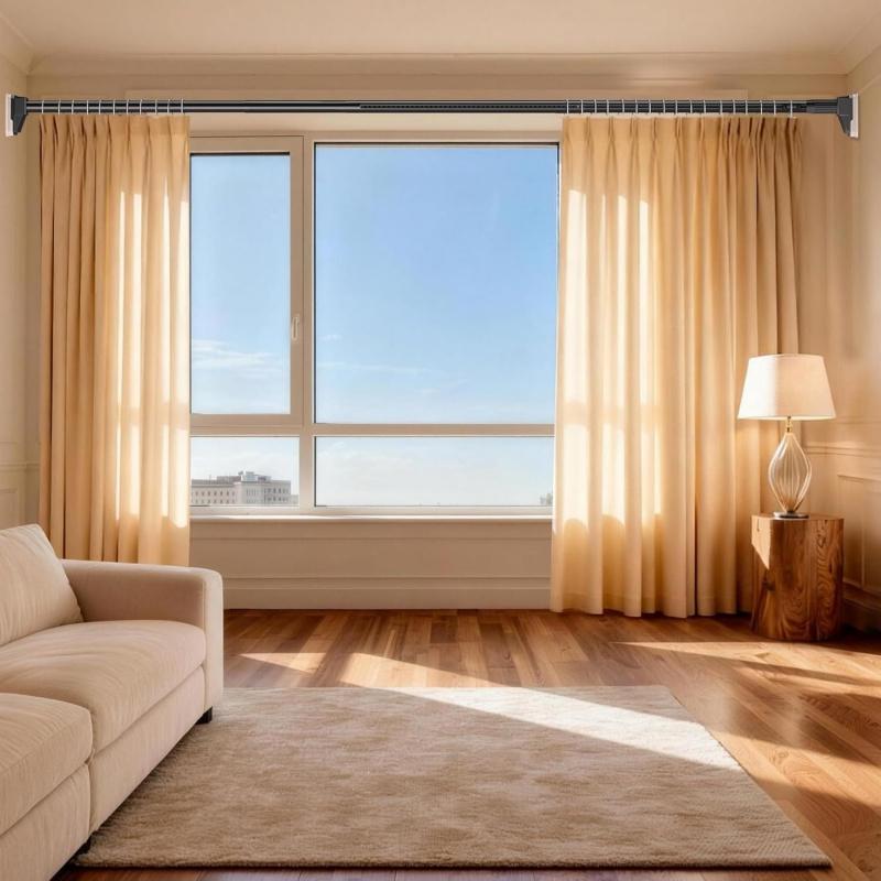 Tension Curtain Rods No Drilling, Extra Long Tension Rod 41-139 Inch, Heavy Duty Shower Curtain Rod for Outdoor Patio Bathroom Windows Room Divider, Adjustable, Anti Tension Curtain Rods No Drilling, Extra Long Tension Rod 41-139 Inch, Heavy Duty Shower Curtain Rod for Outdoor Patio Bathroom Windows Room Divider, Adjustable, Anti