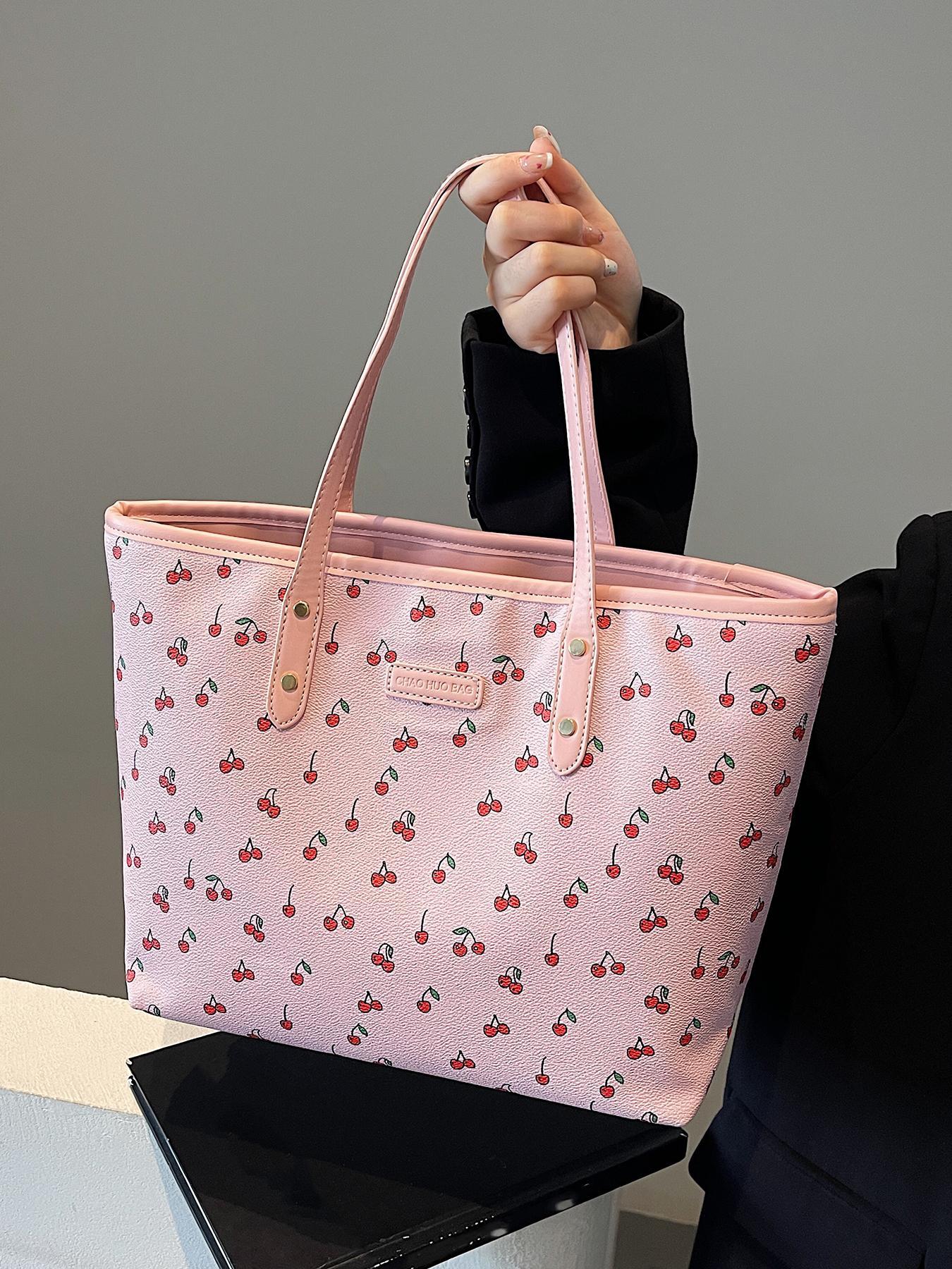 Valentine's Day Gift Women's Elegant Floral Bow Pattern Handbag, personality versatile Daily Shoulder Bag, simple exquisite Casual Fashion High quality Daily Commuter Bag, Crossbody Tote Bag