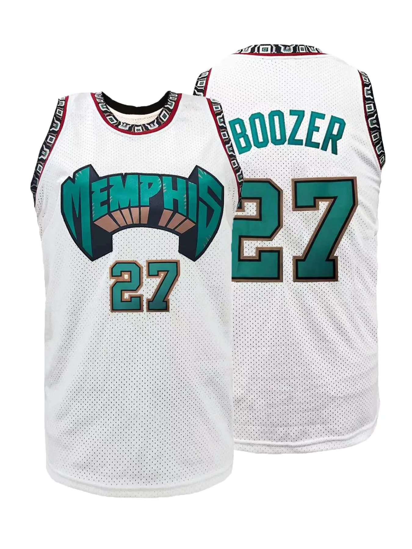 Men's #27 Memphis Classic Basketball Jersey, Embroidered Breathable Mesh Crew Neck Top, Athletic Top, for Sports Training Daily Casual Streetwear