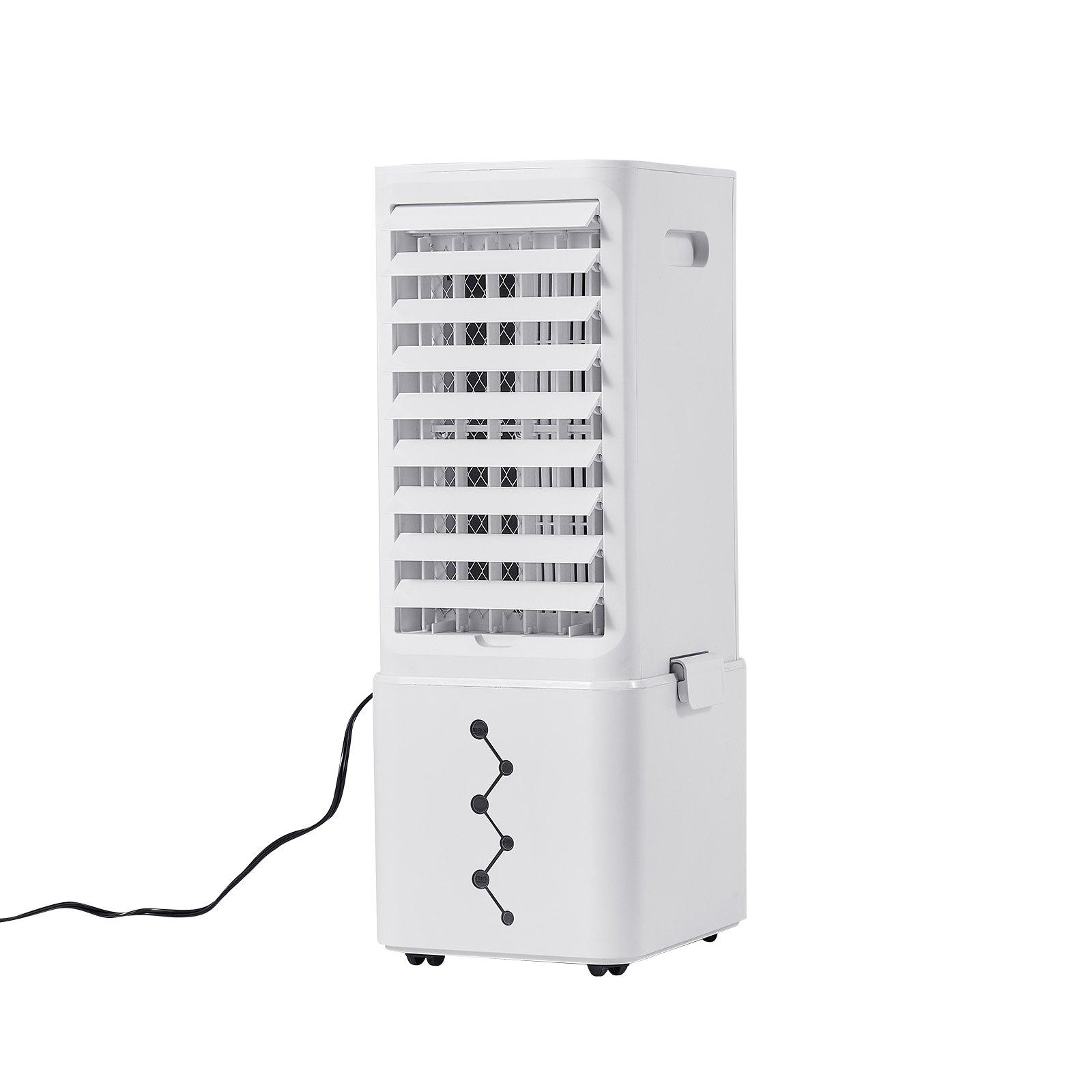 VEVOR Portable Air Conditioner, 9L 550 CFM Swamp Cooler Air Conditioner with 12H Timer & Remote Control, 3-Speed Evaporative Air Cooler with 2 Ice Boxes, Quiet & Movable, Ideal for Outdoor Indoor Use