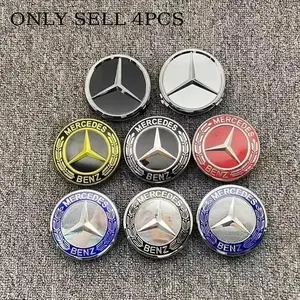 4 Pieces/Set 75mm Amg Wheel Center Hub Caps For Mercedes Benz W203 W206 W220 W205 W211 W212. Iconic Benz Emblem Rim Covers, Durable & Snug Fit. Easy To Install, Great For Replacing Old Caps, Cost-Effective Replacement And Decoration