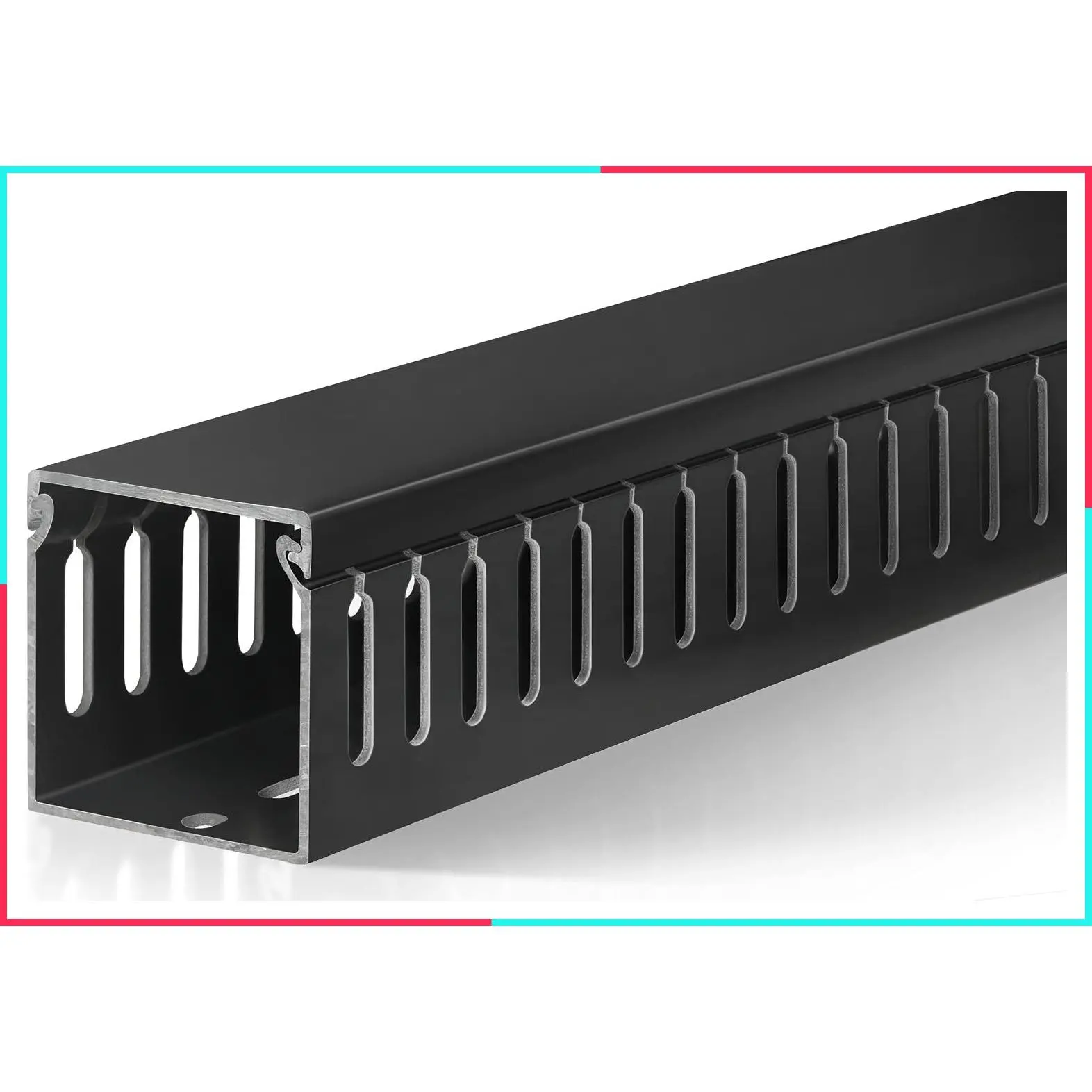 2" x 2" Cable Raceway, 6ft Under Desk Wire Management Channel, Black