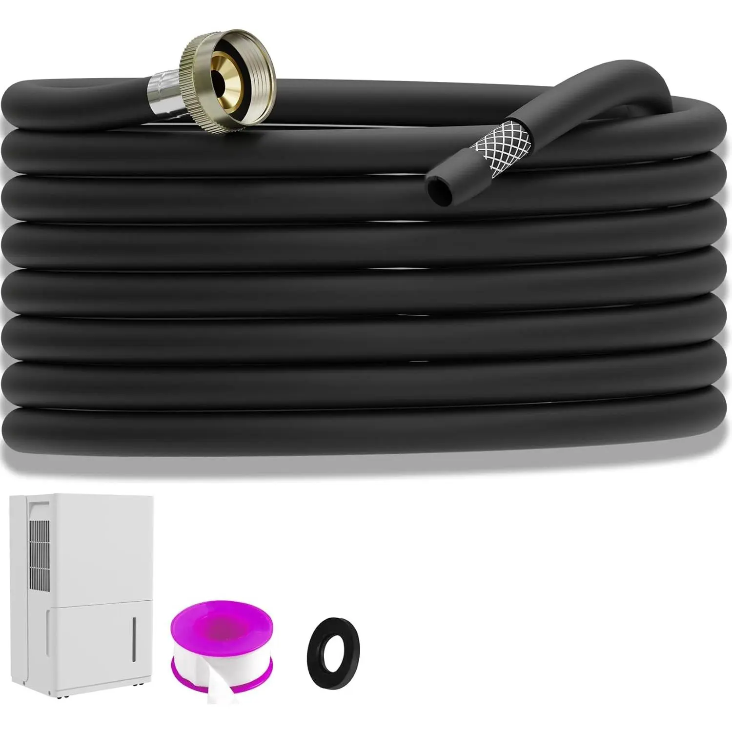 13FT Dehumidifier Drain Hose with 3/4 Inch FHT Rust-Resistant Connector | Leakproof Portable AC Thickened Durable Dehumidifier Hose Indoor Perfectly Fit Most Dehumidifier Models (7 Length Options)