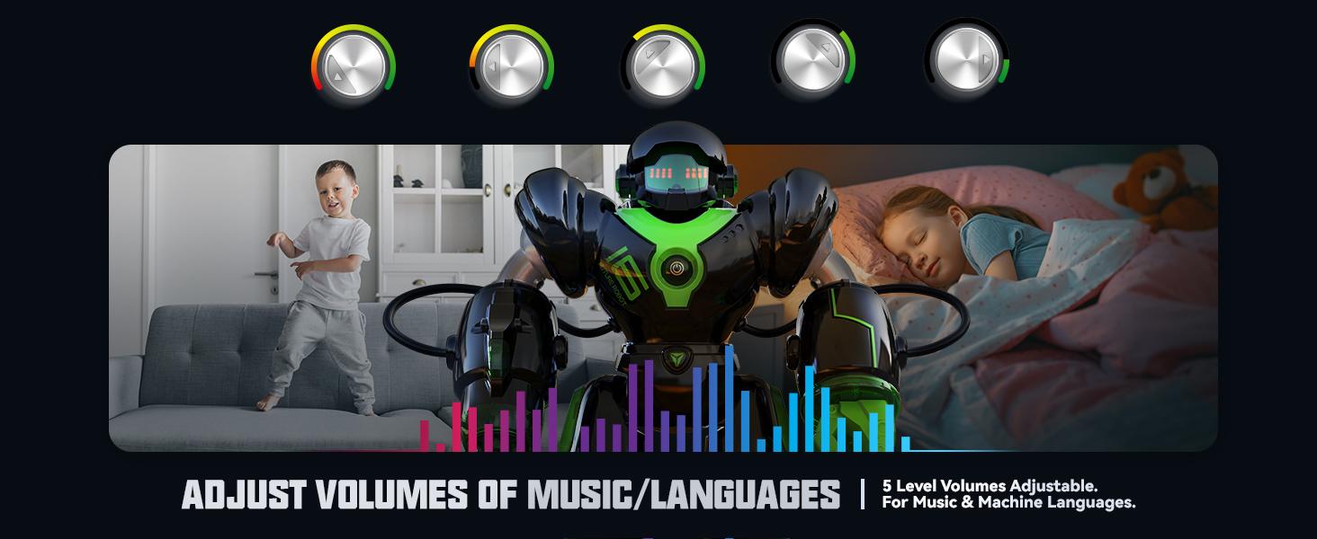 TR300 Robot Toys for Kids - Smart Programmable, Dancing Remote Control Emo Robot with 22 Actions, Supporting 78 Changing Expression, for Kids, 3 4 5 6 7 8 Year Old Boy Birthday